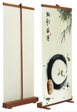 Bamboo rollup retractable stand Calgary